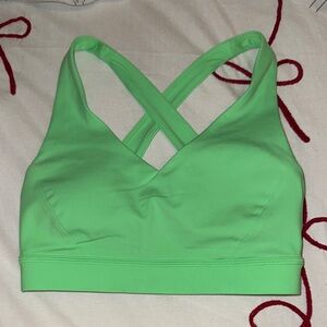 Bright Green Lululemon Envital Bra Size 2